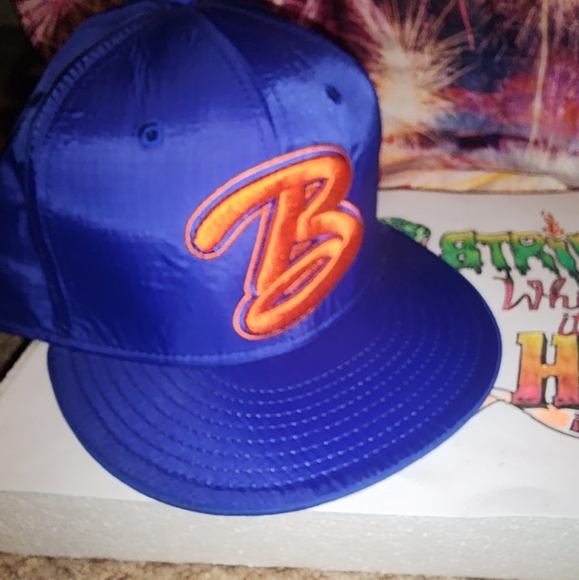🏛️ Bodega New Era 59Fifty, 7 3/8", 100% Nylon, Blue w/ orange 🏛️ - Picture 1 of 5